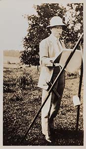C.H. Moor painting plein air