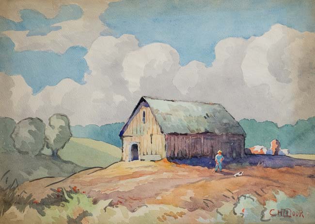 Barn, Farmer-c- & Chicken