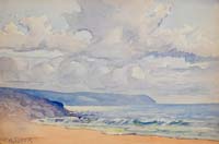 Beach with Cloudy Skies - click to view larger image...