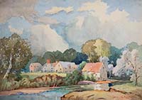 Village Near a Stream - click to view larger image...