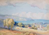 Hillside Pasture with Cows - click to view larger image...