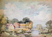 Farm by a Stream - click to view larger image...